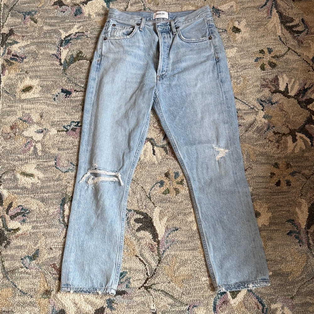 Aritzia Agolde Women's Light Blue Boot Cut Jeans